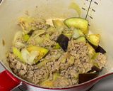 温活♡豚ひき肉となすのカレーみそ汁作り方4写真