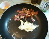 簡単☆うどん・で・カルボナ～ラ作り方2写真