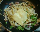 簡単☆うどん・で・カルボナ～ラ作り方4写真