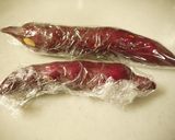 さつまいもの豚肉巻き☆作り方1写真