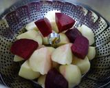 ピンクのポテトサラダ作り方1写真