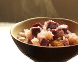 秋の香り*紫芋ご飯作り方4写真