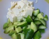 アボガドときゅうりの納豆腐あえ作り方3写真