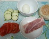 ➏イングリッシュマフィンオープンサンド➏作り方1写真