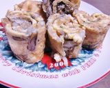 柿の種とマイタケ入りの、卵焼きです作り方6写真