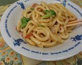 簡単☆うどん・で・カルボナ～ラ作り方5写真