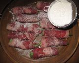オクラのピリ辛牛肉ゴマダレ巻き作り方3写真