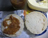 マフィンでなめたけチーズ＆カイワレ作り方1写真