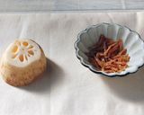 激ウマ！れんこんと干しエビのカリカリ焼き作り方1写真