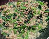 簡単★ほうれん草と挽肉のめんつゆうどん作り方3写真