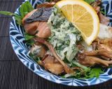 鮭と水菜の柚子胡椒ヨーグルトサラダ丼作り方4写真