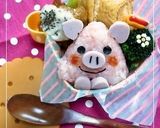 キャラ弁＊三角おにぎりdeぶたちゃん作り方4写真