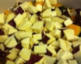 かぼちゃさつまいもぎんなん炊き込みご飯☆作り方1写真