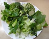 緑野菜たっぷりの地中海風ちゃんぽん作り方1写真