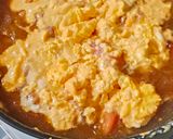 簡単ランチに✨️トマトと卵のふわとろ中華丼作り方9写真