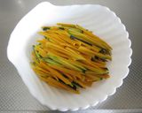 鮭と南瓜の長ねぎ豆乳パスタ作り方2写真