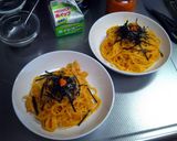 うにと卵黄のクリームパスタ作り方6写真