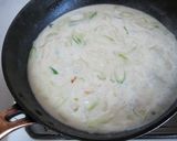 鮭と南瓜の長ねぎ豆乳パスタ作り方7写真