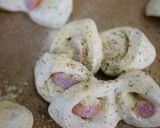 バジル風味のウインナーパン♪作り方8写真