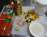 野菜ジュースとサツマイモ濃厚リゾット作り方1写真