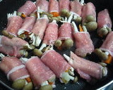 ごぼうとしめじと人参の肉巻き　甘酢からめ作り方6写真