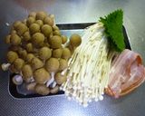 ベーコン・きのこ・梅干～旨みダシのパスタ作り方1写真