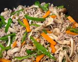 夏の夕飯☆大葉爽やか豚挽肉ときのこの麻婆茄子作り方6写真