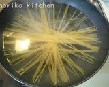 干し椎茸と大根の葉のクリームパスタ作り方3写真