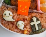 キャラ弁＊チキンライスde簡単ハロウィン作り方3写真