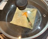 豆苗とベーコンのガレット風作り方4写真