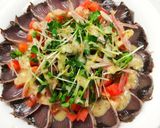 玉ねぎ麹で旨み引き立つ♪鰹のカルパッチョ作り方4写真
