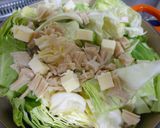 ホタテ水煮缶とキャベツの蒸し煮作り方2写真