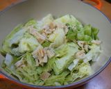 ホタテ水煮缶とキャベツの蒸し煮作り方5写真