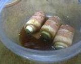 レンジ料理☆長ネギのベーコン巻き作り方3写真