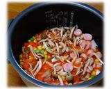 野菜ジュースでピラフ作り方4写真