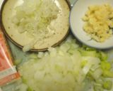 メンチとコロッケのチリソース風丼ぶり！作り方2写真