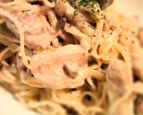 超簡単☆きのことチキンのクリームパスタ作り方6写真