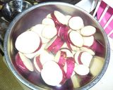 野菜ジュースでさつまいも煮作り方1写真