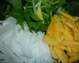 水菜と柿のさらだ作り方1写真