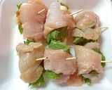 鶏ささみの梅肉巻き作り方3写真