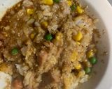 全てレンジ洋風梅オイ照り味炒飯弁当作り方10写真