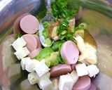アボカドと魚肉ソーセージの和風トースト作り方3写真
