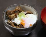 簡単！まいたけ主役のきのこ丼作り方5写真