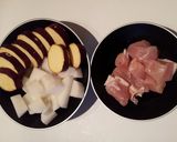 さつま芋と鶏肉の甘辛煮作り方1写真