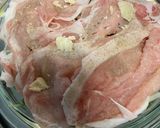 レンジで簡単😋豆苗、もやし豚肉のミルフィーユ蒸し作り方4写真