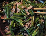 ♪ニラ玉♡豚肉入り♪作り方4写真