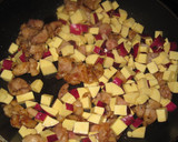 さつまいもと鶏肉のコロコロ中華炒め♪作り方4写真