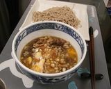 お昼ご飯には手軽に、”冷たい肉蕎麦”作り方7写真