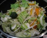 たっぷり野菜の豆乳ちゃんぽん作り方1写真