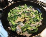 ゴーヤの豚肉ピリカラ味噌炒め作り方4写真